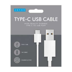 Type-C to USB White Cable-Wholesale