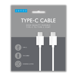 White Type C To Type C Cable 1m-Wholesale